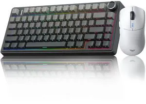 Wireless Keyboard and Mouse Combo, F75 Pro Mechanical Keyboards,75% Gasket Hot Swappable Custom Keyboard+SC580 Wireless Gaming Mouse White Wireless Keyboard and Mouse Combo, F75 Pro Mechanical Keyboards,75% Gasket Hot Swappable Custom Keyboard+SC580 Wireless Gaming Mouse White