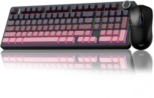 F99 Pro Wireless Mechanical Keyboard with Knob SC580 Wireless Gaming Mouse Black F99 Pro Wireless Mechanical Keyboard with Knob SC580 Wireless Gaming Mouse Black