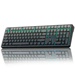 F108 Wireless Mechanical Keyboard, Full Size Gaming Keyboard with Number Pad, Side Printed PBT Keycaps, Pre-lubed Switches, RGB Backlit, Hot Swappable Creamy Sounding Computer Keyboards, 108 keys F108 Wireless Mechanical Keyboard, Full Size Gaming Keyboard with Number Pad, Side Printed PBT Keycaps, Pre-lubed Switches, RGB Backlit, Hot Swappable Creamy Sounding Computer Keyboards, 108 keys