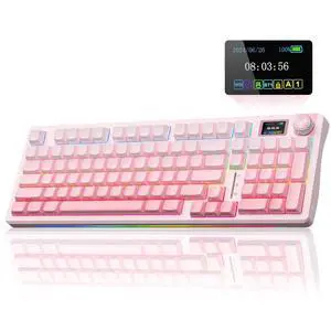 S98 Pro Wireless Mechanical Gaming Keyboard with Screen, Knob, 96 Keys S98 Pro Wireless Mechanical Gaming Keyboard with Screen, Knob, 96 Keys