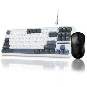 Wired Gaming Keyboard and Mouse Combo, Wired Version F87 Mechanical Keyboard, 75% TKL Gasket Hot Swappable Custom Keyboard+SC580 Wireless Gaming Mouse Black Wired Gaming Keyboard and Mouse Combo, Wired Version F87 Mechanical Keyboard, 75% TKL Gasket Hot Swappable Custom Keyboard+SC580 Wireless Gaming Mouse Black