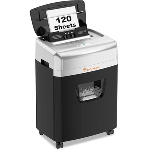 Bonsaii 120-Sheet Autofeed Micro-Cut 30-Min Run Heavy Duty Paper Shredder Bonsaii 120-Sheet Autofeed Micro-Cut 30-Min Run Heavy Duty Paper Shredder