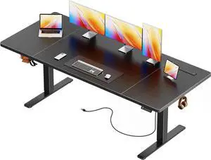 Huuger 71 X 30 Inch Electric Standing Desk with Power Outlets and USB-C Port, Height Adjustable Desk, Sit Stand Desk for Home Office, Computer & Gaming Desk with 4 Presets, Stable Steel Frame, Black Huuger 71 X 30 Inch Electric Standing Desk with Power Outlets and USB-C Port, Height Adjustable Desk, Sit Stand Desk for Home Office, Computer & Gaming Desk with 4 Presets, Stable Steel Frame, Black