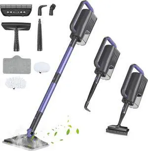 Mopa de vapor 6 en 1 con vaporizador de mano desmontable, trapeador de vapor profesional para limpieza de pisos, limpiador de vapor desinfectante con tecnología de vapor caliente, morado Mopa de vapor 6 en 1 con vaporizador de mano desmontable, trapeador de vapor profesional para limpieza de pisos, limpiador de vapor desinfectante con tecnología de vapor caliente, morado