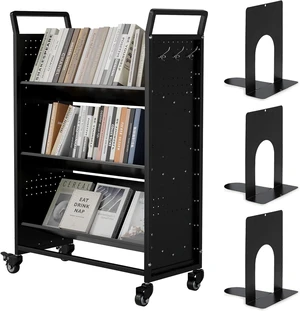 Carrito de libros 2 en 1 con ruedas (negro, 48.4 x 31.5 x 14.2
Estantería de camión de biblioteca de 352 libras, estantes en forma de L/V, ganchos, soportes, colocación unilateral Carrito de libros 2 en 1 con ruedas (negro, 48.4 x 31.5 x 14.2
Estantería de camión de biblioteca de 352 libras, estantes en forma de L/V, ganchos, soportes, colocación unilateral