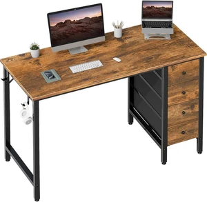 DLisiting Escritorio de oficina para computadora de 47 pulgadas, escritorio de oficina en casa con cajones de tela de almacenamiento, escritorios de trabajo simples para computadora para dormitorio, n DLisiting Escritorio de oficina para computadora de 47 pulgadas, escritorio de oficina en casa con cajones de tela de almacenamiento, escritorios de trabajo simples para computadora para dormitorio, n