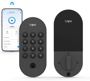 Tapo - Cerradura inteligente de puerta con cerrojo electrónico Wi-Fi Botones táctiles sin llave, acceso personalizado con monitoreo en la aplicación, auto-bloqueo, resistente a la intemperie IP54
Cu Tapo - Cerradura inteligente de puerta con cerrojo electrónico Wi-Fi Botones táctiles sin llave, acceso personalizado con monitoreo en la aplicación, auto-bloqueo, resistente a la intemperie IP54
Cu