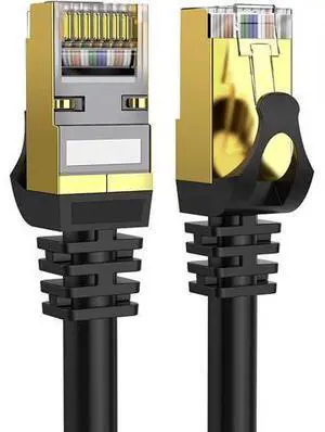 Cat 8 Ethernet Cable 65 ft Shielded, 26AWG Lastest 40Gbps 2000Mhz SFTP Patch Cord, Heavy Duty High Speed Cat8 LAN Network RJ45 Cable- in Wall, Outdoor, Weatherproof Rated for Router, Modem, Gaming Cat 8 Ethernet Cable 65 ft Shielded, 26AWG Lastest 40Gbps 2000Mhz SFTP Patch Cord, Heavy Duty High Speed Cat8 LAN Network RJ45 Cable- in Wall, Outdoor, Weatherproof Rated for Router, Modem, Gaming