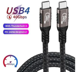 240W USB4 Cable 4.92FT, 8K PD3.1 USB Type C Fast Charging Cable, Support 8K/6K@60Hz & 40Gbps Transfer USB 4.0 Video Cord for Thunderbolt 3/4, MacBook Pro/Air, Samsung S22, eGPU, Docking, GaN Charger 240W USB4 Cable 4.92FT, 8K PD3.1 USB Type C Fast Charging Cable, Support 8K/6K@60Hz & 40Gbps Transfer USB 4.0 Video Cord for Thunderbolt 3/4, MacBook Pro/Air, Samsung S22, eGPU, Docking, GaN Charger