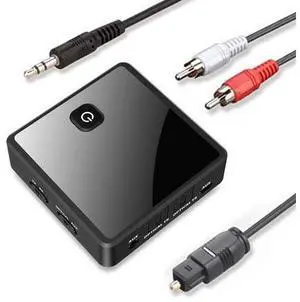 Bluetooth 5.0 Transmitter Receiver Wireless Adapter Low Latency 3.5mm AUX Jack Optical SPDIF Audio Adapter For PC TV Car Speaker Bluetooth 5.0 Transmitter Receiver Wireless Adapter Low Latency 3.5mm AUX Jack Optical SPDIF Audio Adapter For PC TV Car Speaker