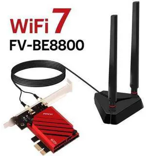 Fenvi FV-BE8800 PRO WiFi 7 BE200 PCIe Network Card, Bluetooth 5.4,Tri-Band Antenna 2.4G/5G/6GHz for Intel BE200 8774Mbps Wireless Adapter,802.11be with MU-MIMO, OFDMA, Support Windows 11/10(64it) Fenvi FV-BE8800 PRO WiFi 7 BE200 PCIe Network Card, Bluetooth 5.4,Tri-Band Antenna 2.4G/5G/6GHz for Intel BE200 8774Mbps Wireless Adapter,802.11be with MU-MIMO, OFDMA, Support Windows 11/10(64it)