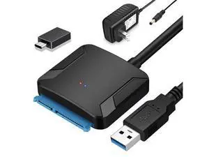 SATA to USB 3.0 Adapter, USB 3.0 to SATA III Adapter, External Hard Drive Converter SATA Cable for 2.5" 3.5" HDD, SSD with Power Supply giyqxHw SATA to USB 3.0 Adapter, USB 3.0 to SATA III Adapter, External Hard Drive Converter SATA Cable for 2.5" 3.5" HDD, SSD with Power Supply giyqxHw