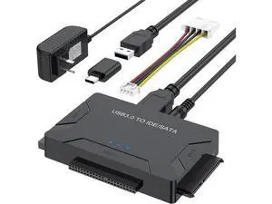 Hard Drive Reader IDE SATA to USB 3.0 Adapter, USB + Type C External Hard Drive Data Ultra Recovery Converter Kit with Power for 2.5 3.5 HDD ssd Disk 5.25 Inch DVD/CD-ROM Optical Drive giyqxHw Hard Drive Reader IDE SATA to USB 3.0 Adapter, USB + Type C External Hard Drive Data Ultra Recovery Converter Kit with Power for 2.5 3.5 HDD ssd Disk 5.25 Inch DVD/CD-ROM Optical Drive giyqxHw