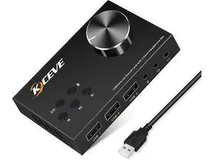 External Sound Card with Volume Control, Multimedia USB Controller Knob, USB Audio Adapter with 3.5mm Headphone and Microphone Jack, for Windows, Mac, Linux, PC, Laptops, Desktops External Sound Card with Volume Control, Multimedia USB Controller Knob, USB Audio Adapter with 3.5mm Headphone and Microphone Jack, for Windows, Mac, Linux, PC, Laptops, Desktops
