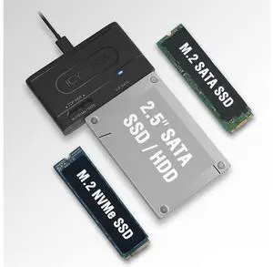 ICY DOCK MB104U-1SMB | USB 3.2 Gen 2 10Gbps to 2.5" SATA SSD/HDD & M.2 NVMe/SATA SSD Reader Adapter | EZ-Adapter Series ICY DOCK MB104U-1SMB | USB 3.2 Gen 2 10Gbps to 2.5" SATA SSD/HDD & M.2 NVMe/SATA SSD Reader Adapter | EZ-Adapter Series