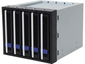 Icy Dock MB155SP-B | 5x3.5" in 3x5.25" Hot Swap SATA HDD Cage | FatCage Icy Dock MB155SP-B | 5x3.5" in 3x5.25" Hot Swap SATA HDD Cage | FatCage