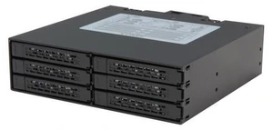 ICY DOCK Full Metal 6 x 2.5" SATA HDD & SSD HotSwap Backplane Cage Mobile Rack for 5.25" Drive Bay - ToughArmor MB996SP-6SB ICY DOCK Full Metal 6 x 2.5" SATA HDD & SSD HotSwap Backplane Cage Mobile Rack for 5.25" Drive Bay - ToughArmor MB996SP-6SB
