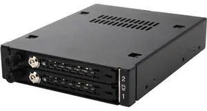 ICY DOCK Full Metal 2 x 2.5 SATA/SAS HDD & SSD Hot Swap Mobile Rack Backplane for 3.5 Front Drive Bay with Key Lock & Thumb Screw - ToughArmor EX MB492SKL-B ICY DOCK Full Metal 2 x 2.5 SATA/SAS HDD & SSD Hot Swap Mobile Rack Backplane for 3.5 Front Drive Bay with Key Lock & Thumb Screw - ToughArmor EX MB492SKL-B