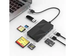 USB 3.0 Multi Card Reader for PC, XD Picture Card Reader USB Adapter with 5 Card Slots and 3 USB3.0 Port for SD TF CF XD MS keyboard mouse U Disk, Memory Stick Pro Duo Reader Read 8 Ports Simultaneous USB 3.0 Multi Card Reader for PC, XD Picture Card Reader USB Adapter with 5 Card Slots and 3 USB3.0 Port for SD TF CF XD MS keyboard mouse U Disk, Memory Stick Pro Duo Reader Read 8 Ports Simultaneous