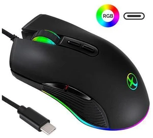 USB C Type C Mouse, Wired USB C Mice Gaming Mouse Ergonomic 4 RGB Backlight 3200 DPI Compatible with Mac, Matebook, Chromebook, HP OMEN, Windows PC, Laptop and More USB Type C Devices (Black) USB C Type C Mouse, Wired USB C Mice Gaming Mouse Ergonomic 4 RGB Backlight 3200 DPI Compatible with Mac, Matebook, Chromebook, HP OMEN, Windows PC, Laptop and More USB Type C Devices (Black)