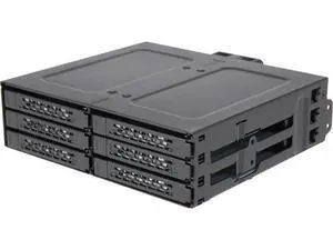 Icy Dock MB608SP-B | Rugged Full Metal 6 Bay 2.5" SATA HDD & SSD Removable Drive Enclosure Backplane Cage for 5.25" Bay | Tough Armor Icy Dock MB608SP-B | Rugged Full Metal 6 Bay 2.5" SATA HDD & SSD Removable Drive Enclosure Backplane Cage for 5.25" Bay | Tough Armor