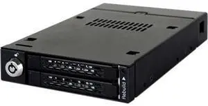 ICY DOCK Dual Bay RAID 2.5 SATA HDD SSD Hot Swap Mobile Rack Backplane Cage for 3.5 Drive Bay - ToughArmor MB992SKR-B ICY DOCK Dual Bay RAID 2.5 SATA HDD SSD Hot Swap Mobile Rack Backplane Cage for 3.5 Drive Bay - ToughArmor MB992SKR-B