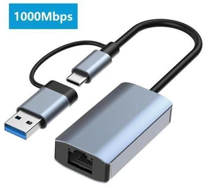 USB C to Ethernet Adapter, USB 3.0 Network Adapter, USB to 1000Mbps Gigabit RJ45 LAN Ethernet Adapter, Aluminum Gigabit LAN Wire Adapter Compatible with Mac-Book, Steam Deck, i-Pad, TV Box, etc. USB C to Ethernet Adapter, USB 3.0 Network Adapter, USB to 1000Mbps Gigabit RJ45 LAN Ethernet Adapter, Aluminum Gigabit LAN Wire Adapter Compatible with Mac-Book, Steam Deck, i-Pad, TV Box, etc.