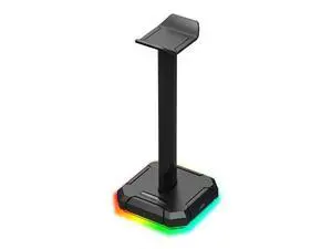 RGB Headset Stand with 4 USB 2.0 HUB Ports Headphone Holder 10 RGB Lighting Modes Frame for Gamers Gaming computer PC Desk RGB Headset Stand with 4 USB 2.0 HUB Ports Headphone Holder 10 RGB Lighting Modes Frame for Gamers Gaming computer PC Desk
