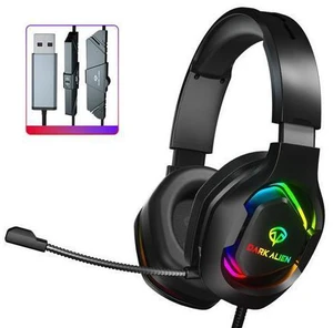 Noise Cancelling 7.1 Sound USB Wired Headphones Subwoofer Microphone RGB Gaming Headset Head-Mounted Suitable for Computer Notebook Playstation Noise Cancelling 7.1 Sound USB Wired Headphones Subwoofer Microphone RGB Gaming Headset Head-Mounted Suitable for Computer Notebook Playstation