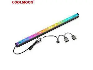 COOLMOON 30cm Aluminum alloy RGB PC Case LED Strip Magnetic Computer Light Bar 5V/3PIN Small 4Pin ARGB Motherboard Light-Stri giyqxHw COOLMOON 30cm Aluminum alloy RGB PC Case LED Strip Magnetic Computer Light Bar 5V/3PIN Small 4Pin ARGB Motherboard Light-Stri giyqxHw