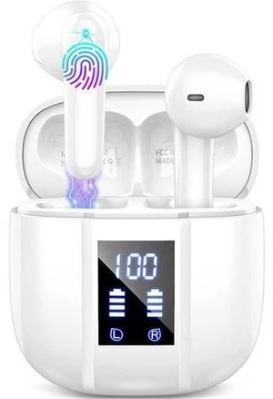True Wireless Earbuds, Wireless Headphones Bluetooth 5.3, 14.2mm Driver Stereo, 3g Mini 48Hrs Ear buds, 4 ENC Mics Bluetooth Headphone in Ear, IP7 Waterproof, USB-C Fast Charging Earphone Android/iOS True Wireless Earbuds, Wireless Headphones Bluetooth 5.3, 14.2mm Driver Stereo, 3g Mini 48Hrs Ear buds, 4 ENC Mics Bluetooth Headphone in Ear, IP7 Waterproof, USB-C Fast Charging Earphone Android/iOS