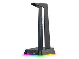 RGB Gaming Headphone Stand Computer Headset Desktop Display Holder Luminous Logo with 3 USB and 3.5mm Audio Ports RGB Gaming Headphone Stand Computer Headset Desktop Display Holder Luminous Logo with 3 USB and 3.5mm Audio Ports