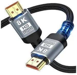 8K HDMI Cable 2.1 48Gbps 10FT/3M,AUBEAMTO High Speed HDMI Braided Cord-4K@120Hz 8K@60Hz, DTS:X, HDCP 2.2 & 2.3, HDR 10 Compatible with Dolby Vision Apple TV 4K Roku Sony LG Samsung Xbox PS4 PS5 8K HDMI Cable 2.1 48Gbps 10FT/3M,AUBEAMTO High Speed HDMI Braided Cord-4K@120Hz 8K@60Hz, DTS:X, HDCP 2.2 & 2.3, HDR 10 Compatible with Dolby Vision Apple TV 4K Roku Sony LG Samsung Xbox PS4 PS5