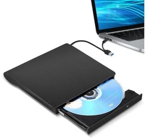 AUBEAMTO External CD/DVD Drive for Laptop in black , USB 3.0 & Type-C CD Burner, Portable DVD Player, Slim External Optical Drive Compatible with Windows, Mac, Linux OS (2 in 1 USB A&C) AUBEAMTO External CD/DVD Drive for Laptop in black , USB 3.0 & Type-C CD Burner, Portable DVD Player, Slim External Optical Drive Compatible with Windows, Mac, Linux OS (2 in 1 USB A&C)