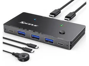 AUTYUE 10Gbps USB Switch 2 Computers Share 4 USB 3.2 Gen 2 Ports, USB Switcher Selector for PC Laptop Keyboard Mouse Webcam Portable SSD, USB 3.2 Switch with 2 USB C Data Cables and Wired Remote AUTYUE 10Gbps USB Switch 2 Computers Share 4 USB 3.2 Gen 2 Ports, USB Switcher Selector for PC Laptop Keyboard Mouse Webcam Portable SSD, USB 3.2 Switch with 2 USB C Data Cables and Wired Remote