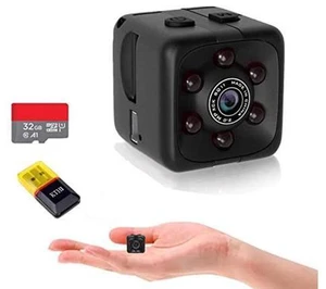 Mini Spy Camera Include 32G SD Card Hidden Camera HD Audio and Video Recording, Night Vision Motion Detection, Surveillance Camera Small Dog Camera Nanny Cam Baby Monitor Home Security Camera Mini Spy Camera Include 32G SD Card Hidden Camera HD Audio and Video Recording, Night Vision Motion Detection, Surveillance Camera Small Dog Camera Nanny Cam Baby Monitor Home Security Camera