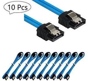 Wonderful Direct Sata Cable SATA III 6.0 Gbps 7pin Female to Female Data Cable with Locking Latch for HDD 18-inch SATA Cables (Blue 10pack Sata Cable) Wonderful Direct Sata Cable SATA III 6.0 Gbps 7pin Female to Female Data Cable with Locking Latch for HDD 18-inch SATA Cables (Blue 10pack Sata Cable)