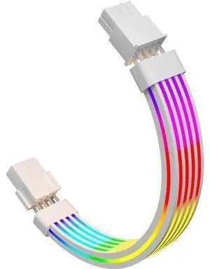 8 Pin RGB GPU Cable,RGB PSU Cables Extension - Addressable 5V3Pin ARGB PC Case Decor for RTX 3060 4060 4070 Radeon RX 6600 580 Graphics Card Power Supply White 8 Pin RGB GPU Cable,RGB PSU Cables Extension - Addressable 5V3Pin ARGB PC Case Decor for RTX 3060 4060 4070 Radeon RX 6600 580 Graphics Card Power Supply White