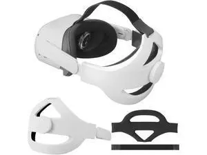 Eyglo Replace Adjustable Elite Strap for Oculus Quest 2 Head Strap Headband, Enhanced Support and Reduce Head Pressure Comfortable Touch (White) Eyglo Replace Adjustable Elite Strap for Oculus Quest 2 Head Strap Headband, Enhanced Support and Reduce Head Pressure Comfortable Touch (White)
