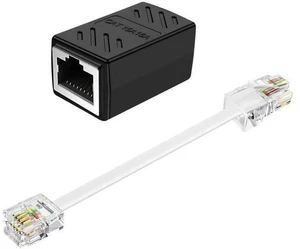 RJ11 to RJ45 Adapter Phone Jack to Ethernet Cable Adapter, RJ45 8P8C Female to RJ11 6P4C Male for Landline Telephone Service RJ11 to RJ45 Adapter Phone Jack to Ethernet Cable Adapter, RJ45 8P8C Female to RJ11 6P4C Male for Landline Telephone Service