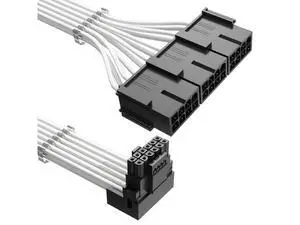 Agtray PCI-e 5.0 Cable Extender 90 Degree Angle, 12VHPWR Connector 16Pin(12+4) Male to 3x8Pin Female 16AWG Sleeved Power Extension Cord with Cable Combs for RTX 4090/4080/3090Ti (12.6in, White) Agtray PCI-e 5.0 Cable Extender 90 Degree Angle, 12VHPWR Connector 16Pin(12+4) Male to 3x8Pin Female 16AWG Sleeved Power Extension Cord with Cable Combs for RTX 4090/4080/3090Ti (12.6in, White)