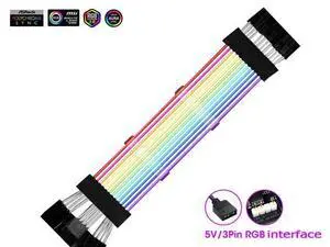Addressable RGB Graphics Card Extension Cable Kit Sleeved Cable Extension PC Kit 18AWG ATX Power Supply PSU Cable with Combs 24CM-3x8(6+2Pin)Pin VGA Extension Cables Addressable RGB Graphics Card Extension Cable Kit Sleeved Cable Extension PC Kit 18AWG ATX Power Supply PSU Cable with Combs 24CM-3x8(6+2Pin)Pin VGA Extension Cables
