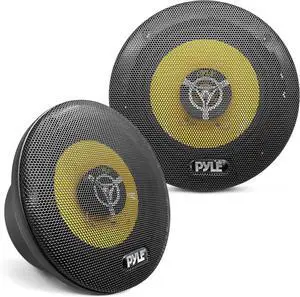 Three Way Speaker System - Pro 6.5 Inch 280 Watt 4 Ohm Mid Tweeter Component Audio Sound Speakers For Car Stereo w/ 40 Oz Magnet, 2.25 Mount Depth Fits Standard OEM - Pyle PLG6.3 (Pair),Yellow/Black Three Way Speaker System - Pro 6.5 Inch 280 Watt 4 Ohm Mid Tweeter Component Audio Sound Speakers For Car Stereo w/ 40 Oz Magnet, 2.25 Mount Depth Fits Standard OEM - Pyle PLG6.3 (Pair),Yellow/Black