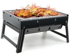 BBQ Barbecue Grill, Portable Folding Charcoal Barbecue Desk Tabletop Outdoor Stainless Steel Smoker BBQ for Picnic Garden Terrace Camping Travel BBQ Barbecue Grill, Portable Folding Charcoal Barbecue Desk Tabletop Outdoor Stainless Steel Smoker BBQ for Picnic Garden Terrace Camping Travel