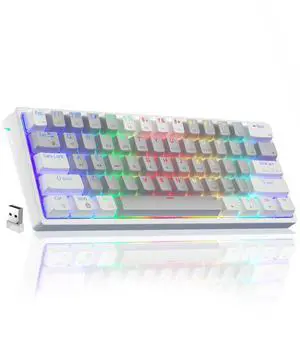 SK961 60% Wireless Gaming Keyboard with Triple Mode BT5.0/2.4GHz/USB-C Wired,RGB Backlight 61 Keys Wireless 60% Keyboard Hot Swappable Mechanical Keyboard,Red Switch SK961 60% Wireless Gaming Keyboard with Triple Mode BT5.0/2.4GHz/USB-C Wired,RGB Backlight 61 Keys Wireless 60% Keyboard Hot Swappable Mechanical Keyboard,Red Switch