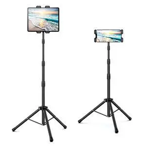 Tablet Floor Stand Adjustable Tripod Stand Compatible for 5.5-12.9" iPad Tablet Floor Stand Adjustable Tripod Stand Compatible for 5.5-12.9" iPad