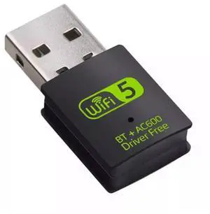 USB WiFi Bluetooth Adapter, 600Mbps Dual Band 2.4/5Ghz Wireless Network External Receiver, Mini WiFi Dongle for PC/Laptop/Desktop Computer Driver Free Green WI-FI USB WiFi Bluetooth Adapter, 600Mbps Dual Band 2.4/5Ghz Wireless Network External Receiver, Mini WiFi Dongle for PC/Laptop/Desktop Computer Driver Free Green WI-FI