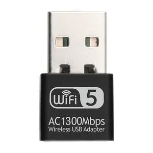 1300Mbps USB WiFi Adapter for PC, AC1300M USB WiFi Dongle 802.11ac Mini Wireless Network Adapter with Dual Band 2.4GHz/5Ghz for Desktop Laptop Support Windows 11/10/8/7, MAC OS, Linux 1300Mbps USB WiFi Adapter for PC, AC1300M USB WiFi Dongle 802.11ac Mini Wireless Network Adapter with Dual Band 2.4GHz/5Ghz for Desktop Laptop Support Windows 11/10/8/7, MAC OS, Linux