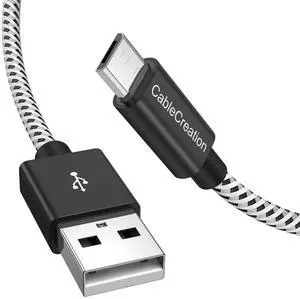 USB to Micro USB Cable 6 FT, Braided USB2.0 Micro-B USB Charging Data Cable Works with Raspberry Pi Zero, Fire Stick, Chromecast, Micro-B Phone 1.8M Black USB to Micro USB Cable 6 FT, Braided USB2.0 Micro-B USB Charging Data Cable Works with Raspberry Pi Zero, Fire Stick, Chromecast, Micro-B Phone 1.8M Black