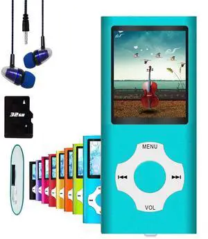 MP3 Player, Hotechs MP3 Music Player with 32GB Memory SD Card Slim Classic Digital LCD 1.82'' Screen Mini USB Port with FM Radio, Voice Record (Blue) MP3 Player, Hotechs MP3 Music Player with 32GB Memory SD Card Slim Classic Digital LCD 1.82'' Screen Mini USB Port with FM Radio, Voice Record (Blue)